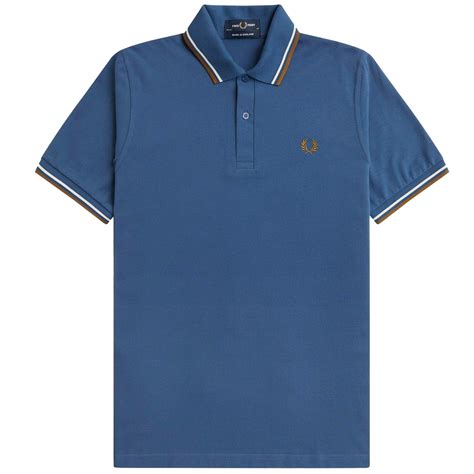 Fred Perry M12 Twin Tipped Polo Shirt Midnight M12 V45