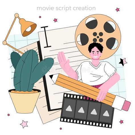 Screenwriter Concept Playwright Create A Screenplay For A Movie Stock