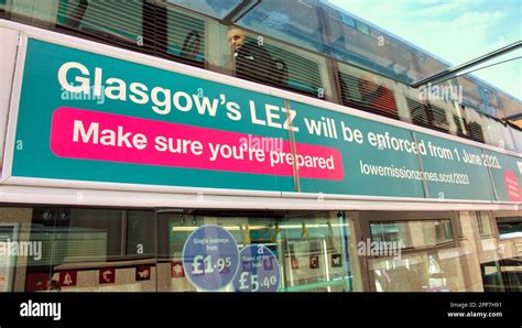 Low Emission Zone Sign Glasgow Scotland UK Stock Photo Alamy