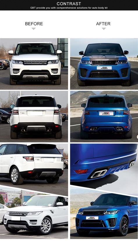 Gbt Factory Range Rover Sport Auto Exterior Upgrade Svr Model Bumper Body Kit For 2018 Land ...