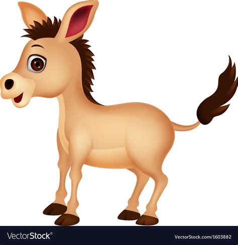 Cute Donkey Cartoon Royalty Free Vector Image Vectorstock