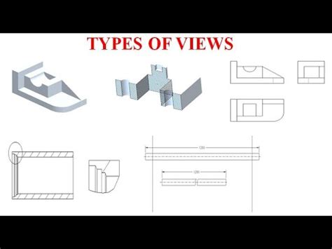 Types Of Views In Engineering Drawing Youtube