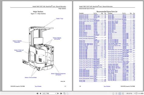 raymond reach fork lift truck    part catalog maintenance