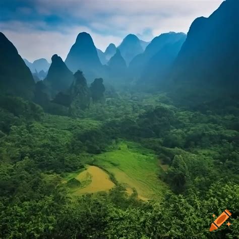 Scenic View Of Cao Bang Vietnam On Craiyon