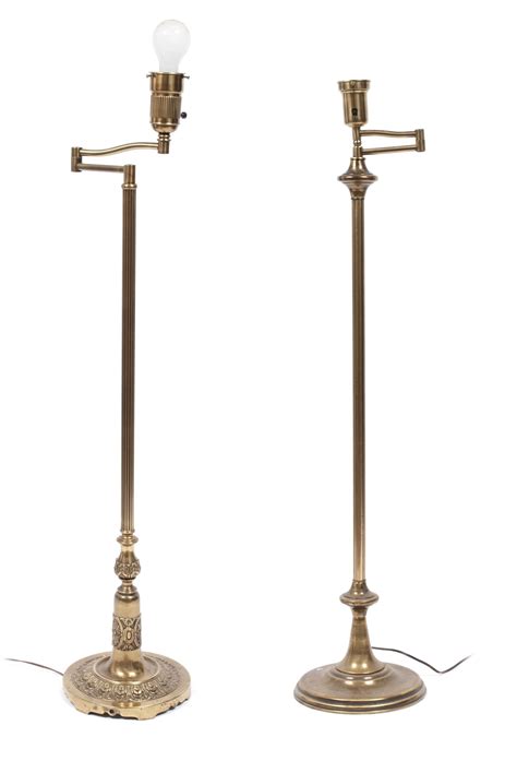 Lot Two Brass Floor Lamps