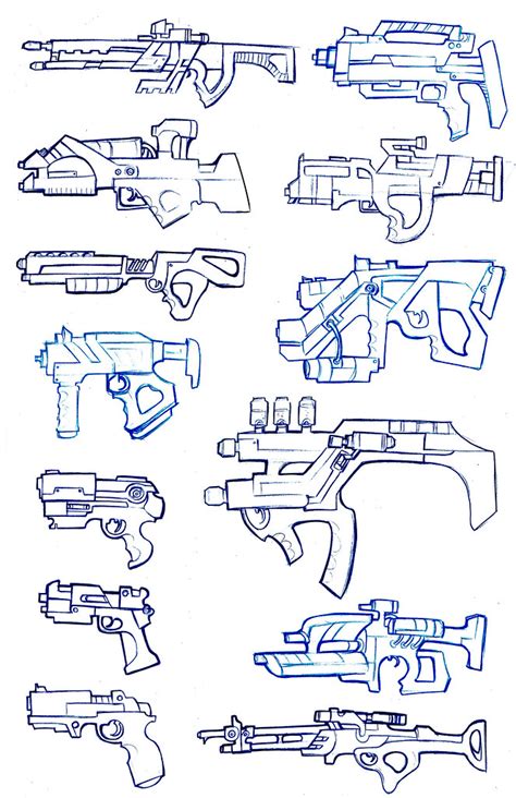 Futuristic Gun Drawing