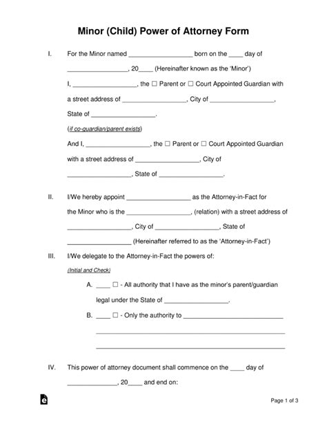 Free Blank Printable Medical Power Of Attorney Forms Free Printable