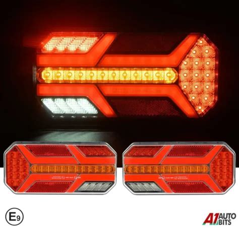 Led Neon Rear Dynamic Indicator Tail Lights Truck Trailer Functions