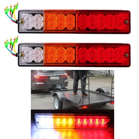 2x 20 Led Trailer Boat Truck Stop Tail Reverse Brake Light Lamp 1224v