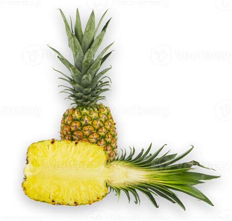 Yellow Juicy Ripe Pineapple Isolated Cut Out 10985850 Png