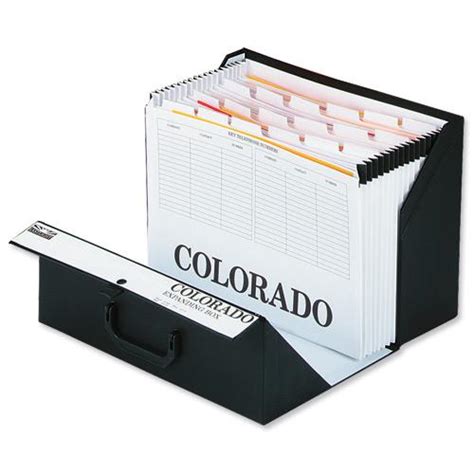 Rexel Colorado Expanding Box File A Z Foolscap Black Ref 31765east