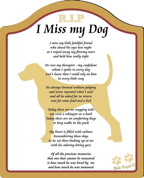 I Miss My Dog Poem Miss My Dog Dog Quotes Love Dog Quotes