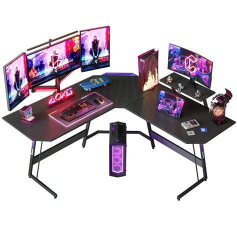 Buy CubiCubi 53 Inch Diamon L Shaped Gaming Desk Gamer Workstation