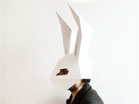 Rabbit Mask, Bunny Mask, DIY Printable DJ Mask, Instant Pdf Download ...