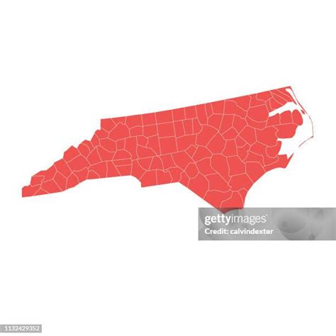 22 North Carolina Counties Map Stock Photos High Res Pictures And