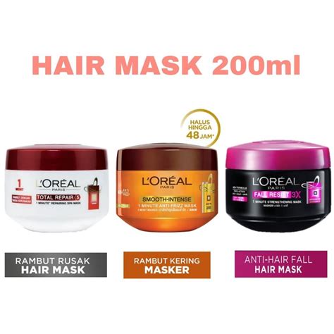 Jual Loreal Hair Mask Total Repair Fall Resist Hair Spa 200 Ml Shopee Indonesia