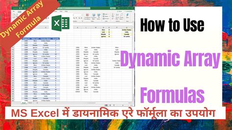 Distinct Count Using Dynamic Array Formulas Excel Tutorial How To Useandupdate Dynamic Array