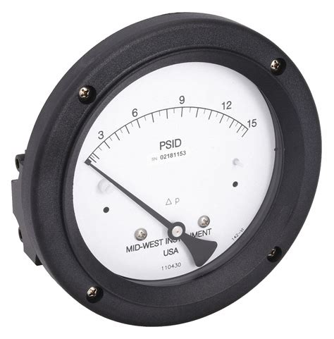 Midwest Instrument To Psid Back Differential Pressure Gauge