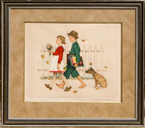 At Auction Norman Rockwell Norman Rockwell Young Love Walking To