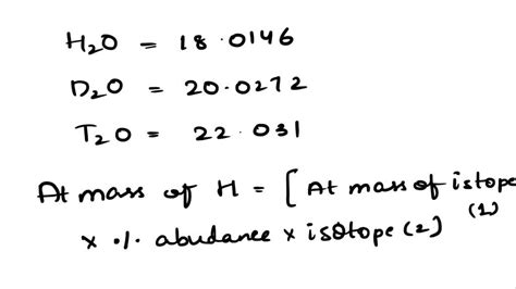 Solved Find The Molar Mass Of The Diatomic Molecule Deuterium