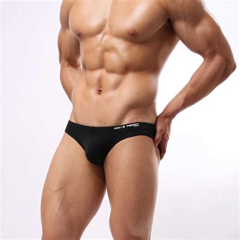 B1129 Brand Mens Sportswear Nylon Smooth Briefs Sexy Bikini Low Rise