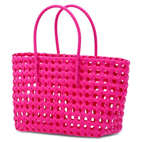 Small Pink Woven Tote