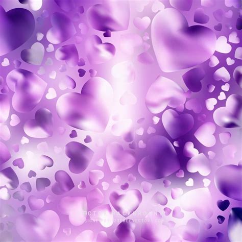 Purple Hearts Background