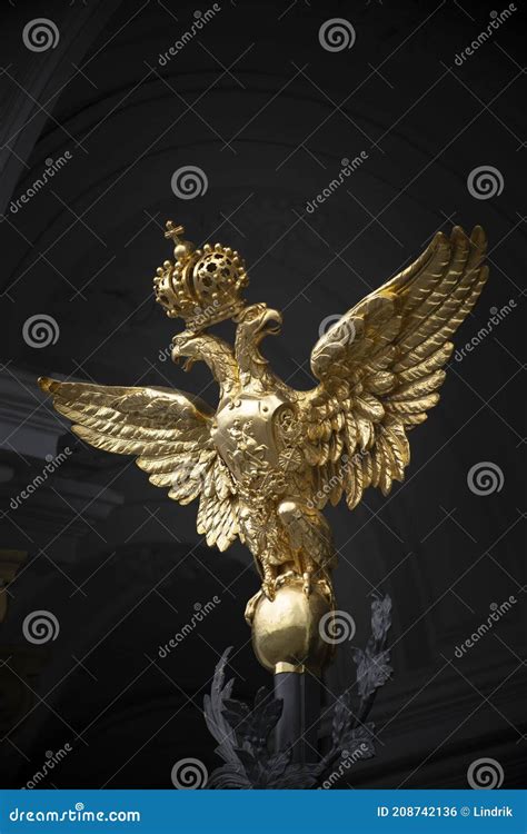 double headed eagle symbol   russian empire stock photo image
