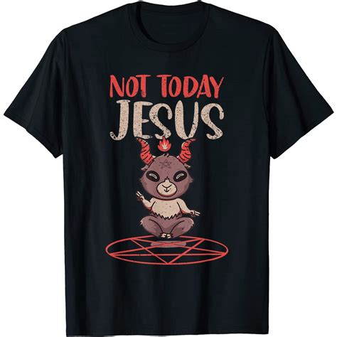 Jual Baju Kaos Satanism Cute Baphomet Goat Pentagram Not Today Jesus