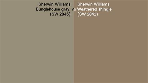 Sherwin Williams Bunglehouse Gray Vs Weathered Shingle Side By Side