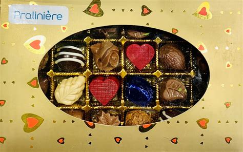 Bo Te De Chocolat Morceaux St Valentin Boutique Cadeau Uni Fleur