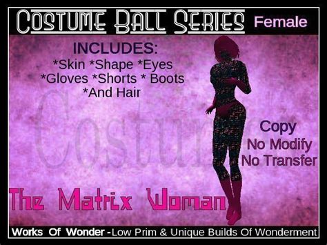 Second Life Marketplace The Matrix Woman Avatar Costume