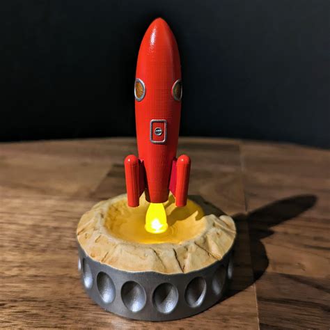 Free STL file Blast Off! The electric tea light rocket ⚡ ・3D print ...