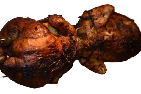 Rotisserie Chicken Freshly Cooked And Still On The Spit Cookery Restaurant Gold Png