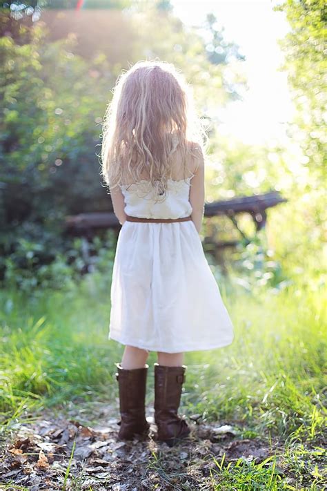 Girl Forest Road Little Girl Childhood Walking Autumn Child