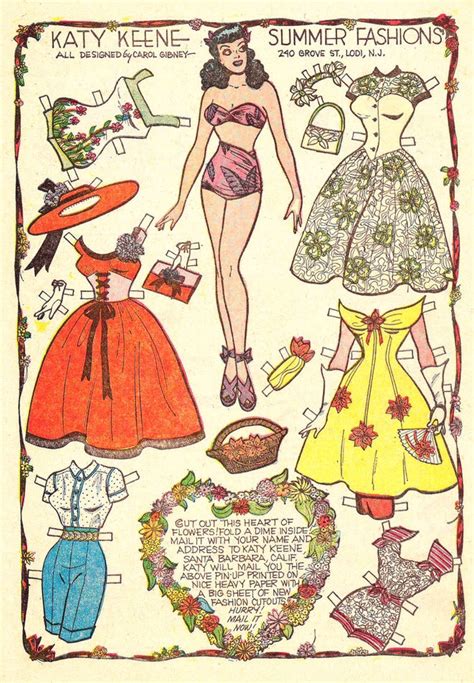 Katy Keene Paper Dolls Vintage Paper Dolls Comic Paper