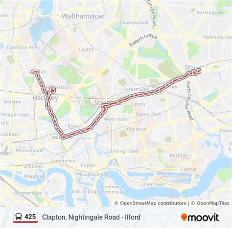 425 Route Schedules Stops And Maps Clapton Nightingale Road Updated