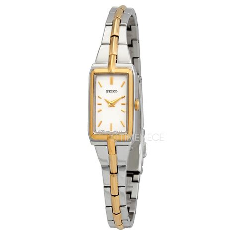 Seiko Quartz Silver Dial Two Tone Ladies Watch Swr044