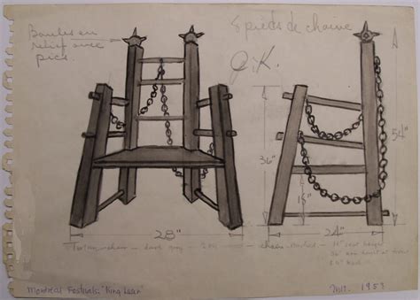 Prop Design For King Lear” Theatre Museum Canada