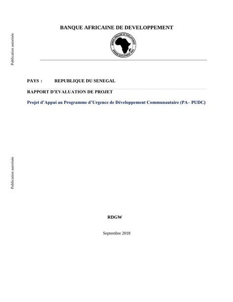 PDF BANQUE AFRICAINE DE DEVELOPPEMENT Prime de maturité 0 0