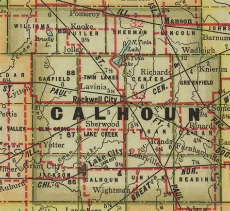 Plat Map Calhoun County Iowa An Iagenweb Project