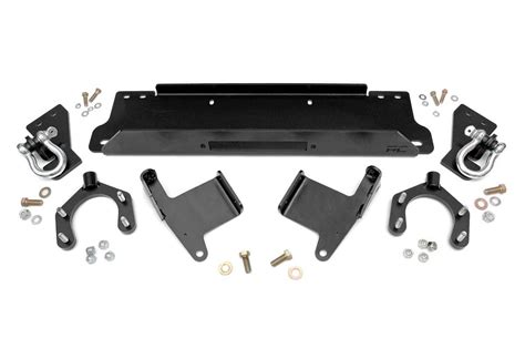 Rough Country Winch Mounting Plate For 07 18 Jeep Wrangler Jk With Factory Plastic Front Bumper