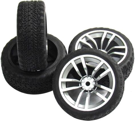 Sharegoo Mm Hex Wheel Rims Rubber Tires For Rc On Road Touring