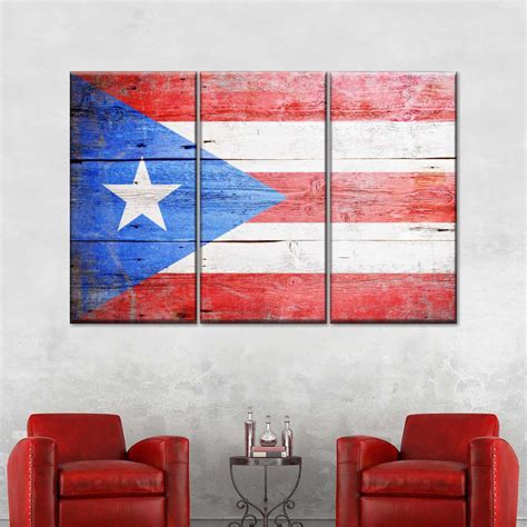 Grunge Puerto Rican Flag Wall Art | Photography