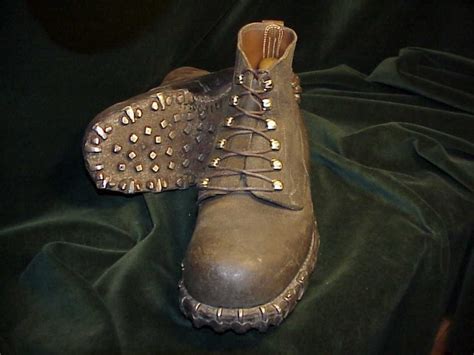 Vintage Hand Made Alpine Mountaineers Hobnailed Boots