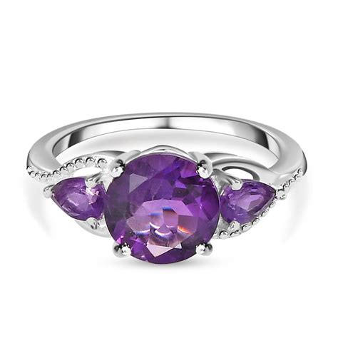 Afrikanischer Amethyst Ring 925 Silber Ca 2 07 Ct SHOPLC