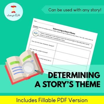 Determining a Story's Theme Worksheet by Always ELA | TPT