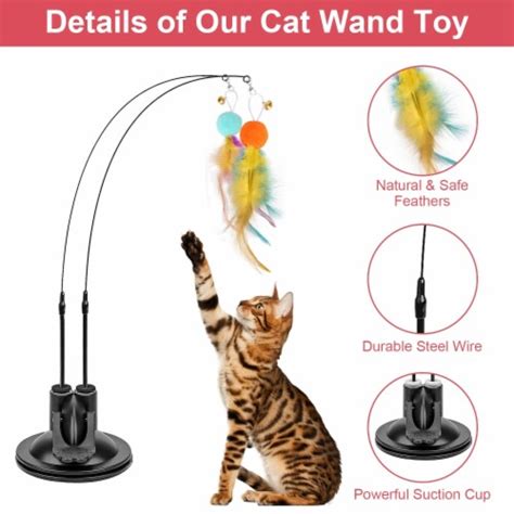 Interactive Cat Wand Toy Set Entertain Your Cat 9 Piece Kroger