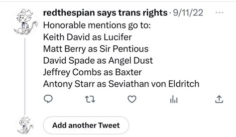 Redthespian Says Trans Rights On Twitter This Doesnt Necessarily