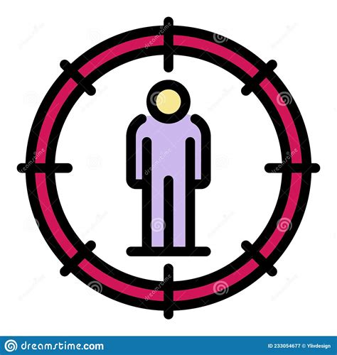 No Racism Target Icon Color Outline Vector Stock Vector Illustration